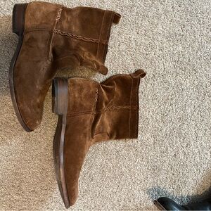 Frye Brown Suede Ankle Boots